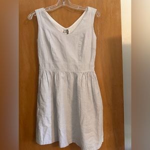 Excellent Used Condition Gray and White Seersucker Jolie and Elizabeth Dress